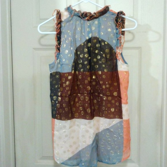 Maeve Fantasia Metallic Clip Dot Blouse - Picture 6 of 8